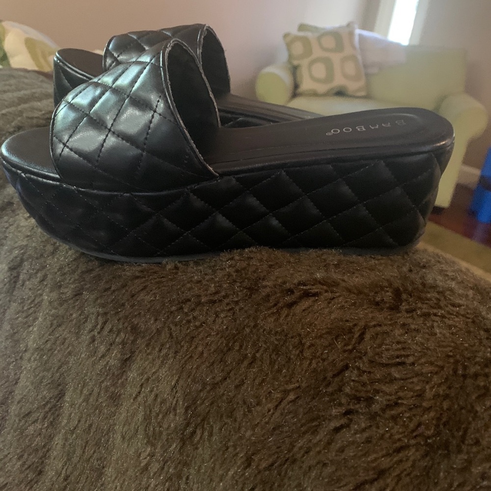 Black platform slides